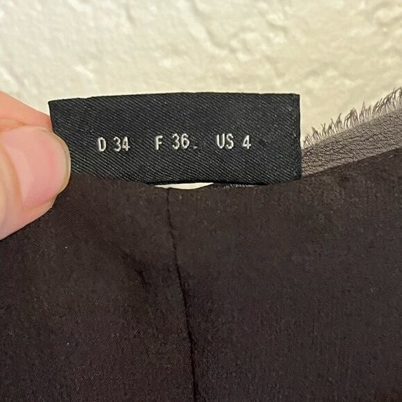 AKRIS Satin Silk Scoop Neck Raw Hem Tank Blouse Black Size 4 - Picture 5 of 10